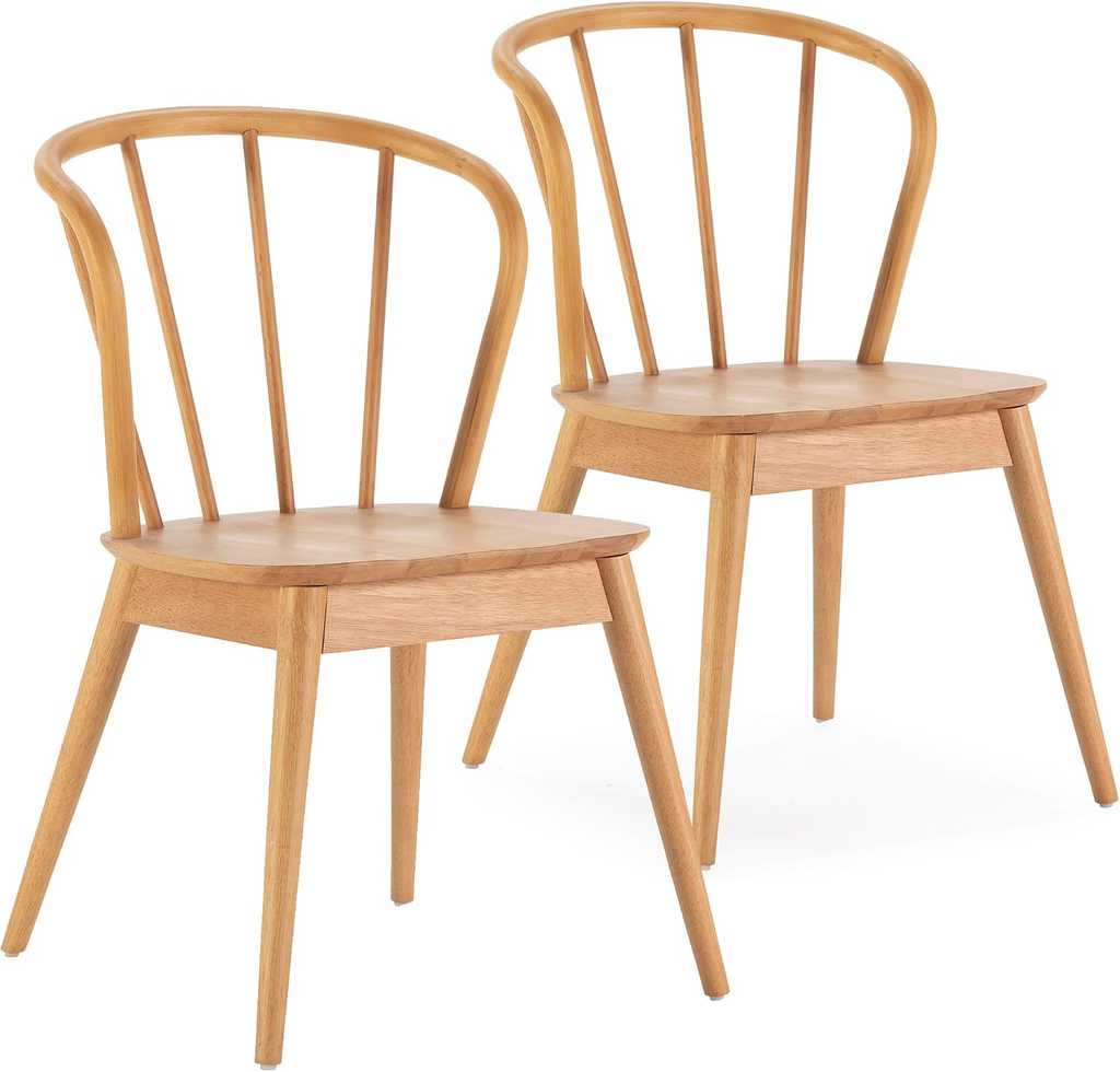 Chaises Windsor en bois naturel, style classique intemporel, 
sélection Amazon déco